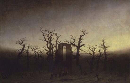 Dipinto Abbazia nel querceto di Caspar David Friedrich