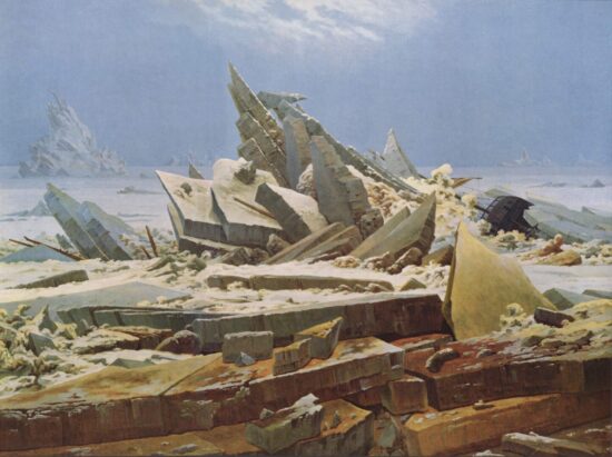 Dipinto Il mare di ghiaccio di Caspar David Friedrich