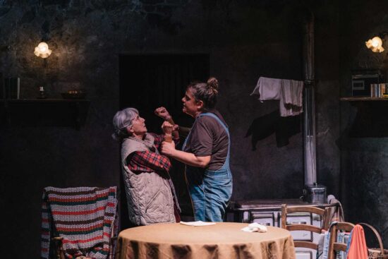 Scena dello spettacolo Misurare il salto delle rane con Lori e Betti