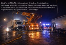 Tezze sul Brenta, investita durante una manovra: un’altra vittima del lavoro invisibile