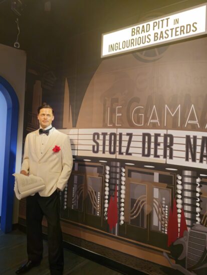 Brad Pitt statua di cera Bastardi senza gloria Vienna
