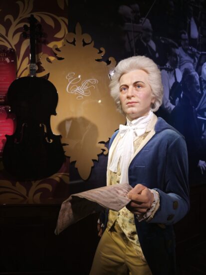 Statua di Mozart Vienna museo cere