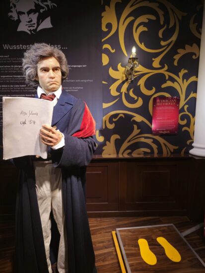 Pedana vibrante Beethoven Madame Tussauds Vienna
