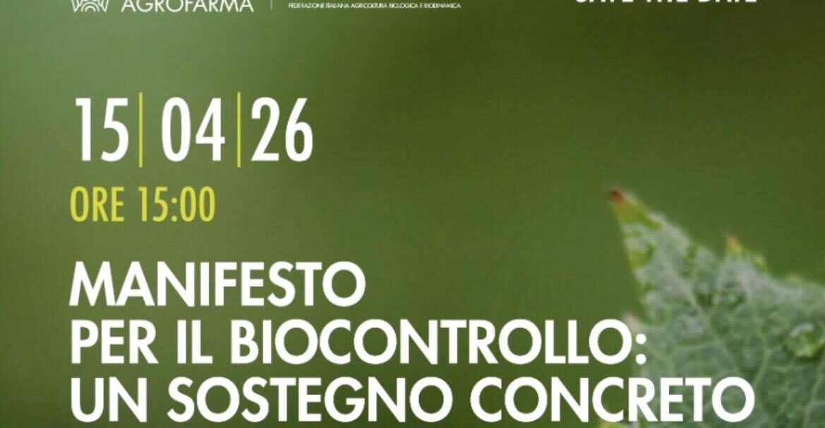 Locandina del convegno Manifesto per il Biocontrollo- un sostegno concreto per l'agricoltura