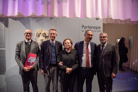 Il Direttore Sirano con G. Manfredi, A. Russo, L. La Rocca e M. Osanna