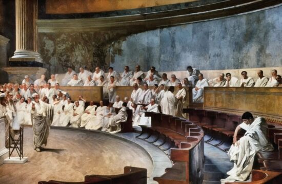 Cicerone denuncia Catilina in Senato