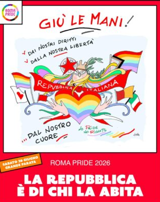 Vignetta Ellekappa per il Roma Pride 2026