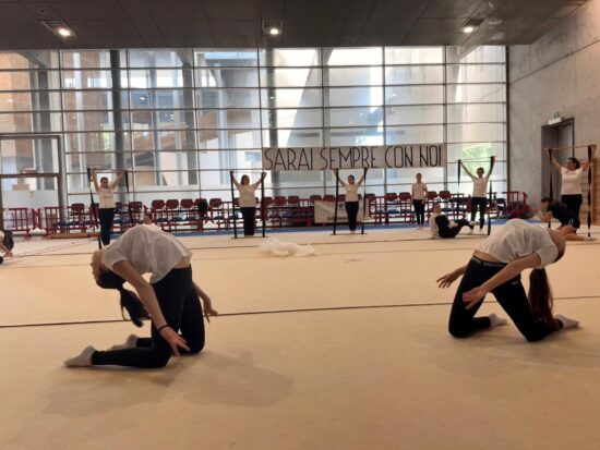 Prove della parte di corpo libero della coreografia