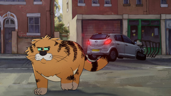 Alley Cats. Ricky Gervais as Gus Alley Cats. Cr. Courtesy of Netflix © 2026
