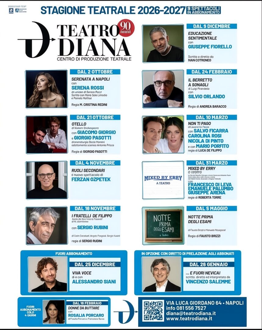Spettacoli e cartellone 26/27 del teatro Diana