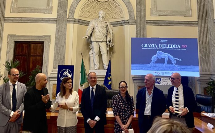 Presentazione del progetto Grazia Deledda 100 nella Sala Spadolini del Ministero della Cultura a Roma