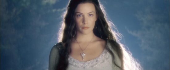 Liv Tyler nel ruolo dell'elfa Arwen ne Il Signore degli Anelli
